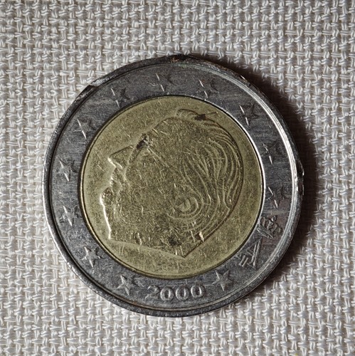 Rara moneta euro del belgio - moneta, 2