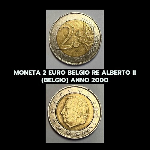 Moneta euro belgio re - ,