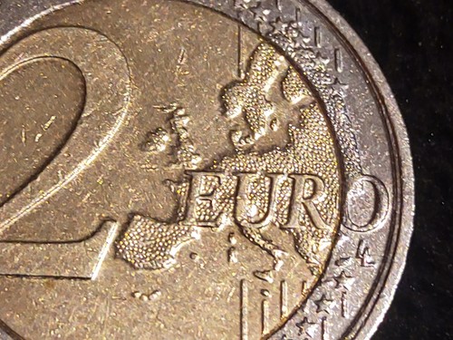 Euro errore conio molto - errore,